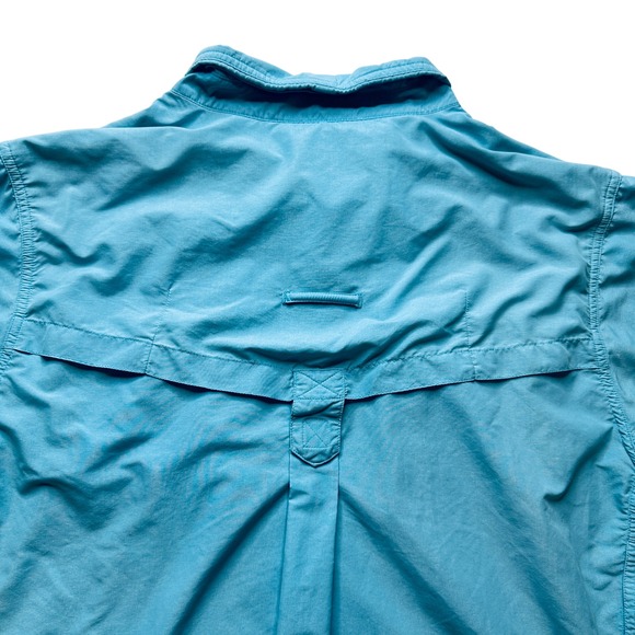ExOfficio Sun Shirt Long Sleeve Button Up Vented Travel Outdoor Blue Size L - Picture 14 of 14